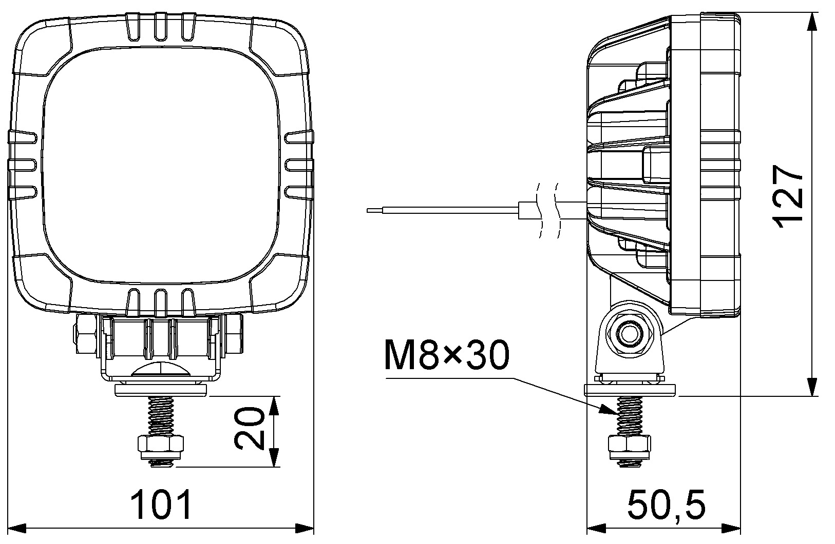 Lámpara de trabajo LRD 2679/RED