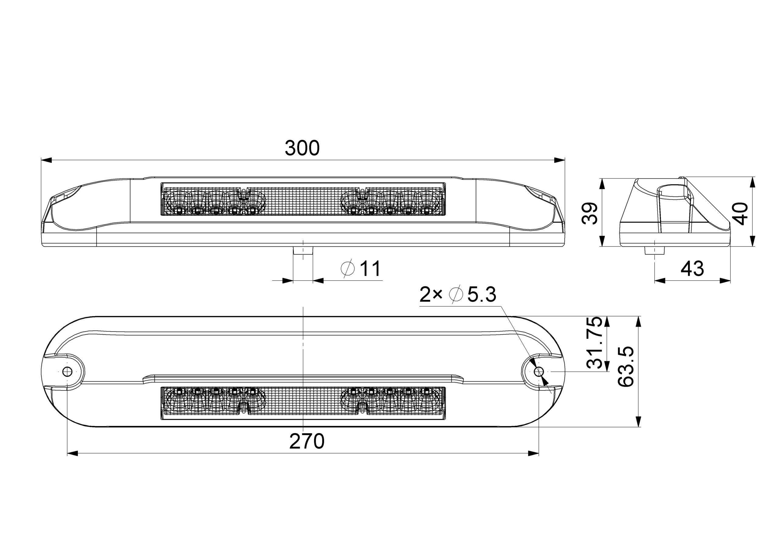 Faro de trabajo LED LRD 3042/Y-AM: fiabilidad en cualquier situación.